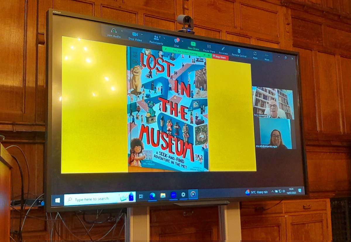 exhibitingwords's tweet photo. Our last two presentations move the book exhibition to different contexts, first to the classroom by Jessica Laher-Feldman author of "Exhibits in Archives & SC", and then to the inside of a picture book by Anna Luiza Valle in conversation w/ Prof. Perry Nodelman #EBLS2023 https://t.co/KrsjAZ8QA8