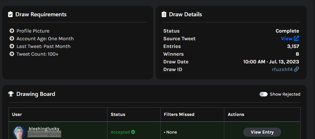 CONGRATS <a href="/bleshinglucky/">☀️🌤️ freetag</a>  YOU WON THE $1000 ETH!

Please upload a photo of you receiving the balance as proof you actually got it and tag me in it too
<a href="/JuicyFruityyy/">Juicy</a>
x.com/JuicyFruityyy/…
you have 24 hours to reply OR I will pick the next winner!

GG's
