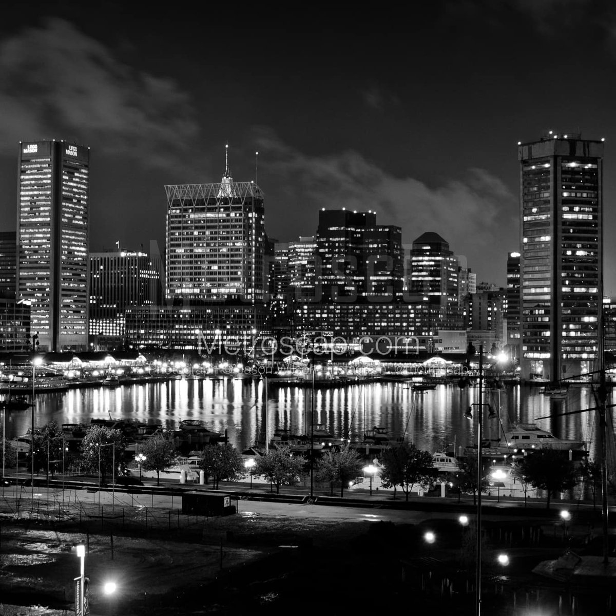 Baltimore pics Black & White: The Baltimore Skyline Over Looking the Inner Harbor from Federal Hill #baltimore #bmore #innerHarbor #camdenYards #maryland #410 #BlackWhite | metroscap.com/baltimore-land…