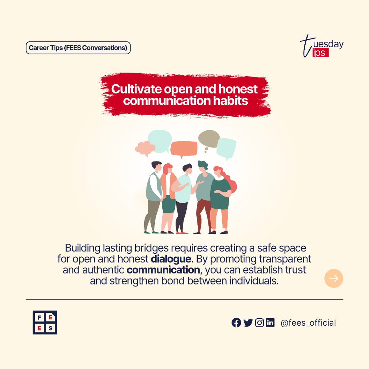 fees_official's tweet photo. Snippets from last FEES Conversation with @brainytoby1 and Omotayo Oso, on β Building Lasting Bridgesβ
It was an insightful session!
Join FEES Conversations tonight by 9:00 pm!
#feesconversations #socialcapital https://t.co/rp0eftZTcS