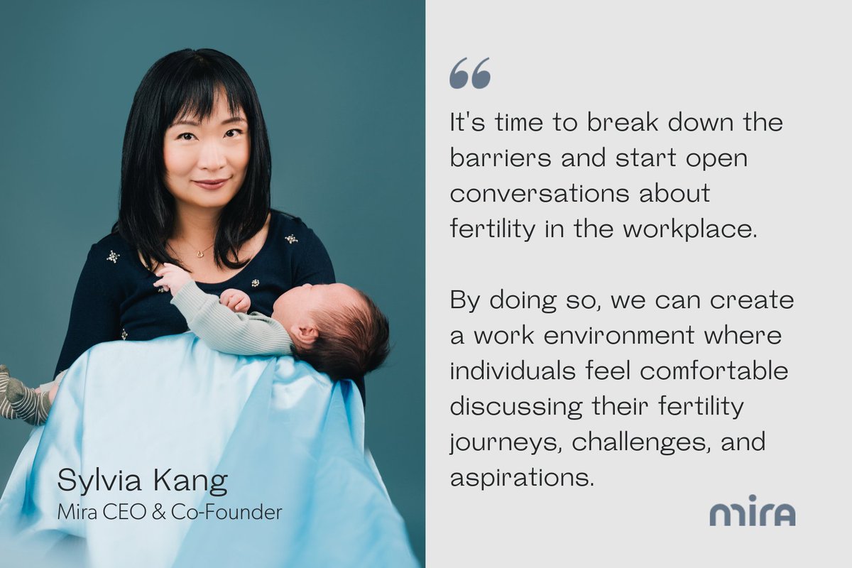 As the CEO of Mira I believe in fostering a workplace culture that values #inclusivity, understanding &amp; support for every employee's journey. 

I want to address the need for open dialogue and breaking the #stigma surrounding 👉fertility discussions in the workplace.
<a href="/SylviaMKang/">Sylvia Kang</a>