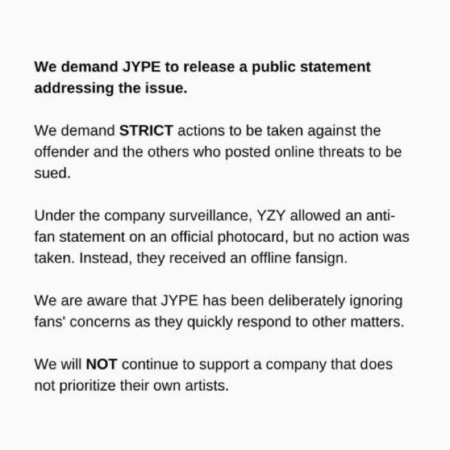 JYPE PROTECT YOUR ARTISTS
JYP PROTECT STRAY KIDS

#JYPEPROTECTSKZ #ProtectStrayKids <a href="/jypnation/">JYPnation</a> <a href="/stay_support/">Stray Kids Supporters</a> #ProtectBangChan #ProtectLeeKnow #ProtectChangbin #ProtectHyunjin #ProtectHan #ProtectFelix #ProtectSeungmin #ProtectIN