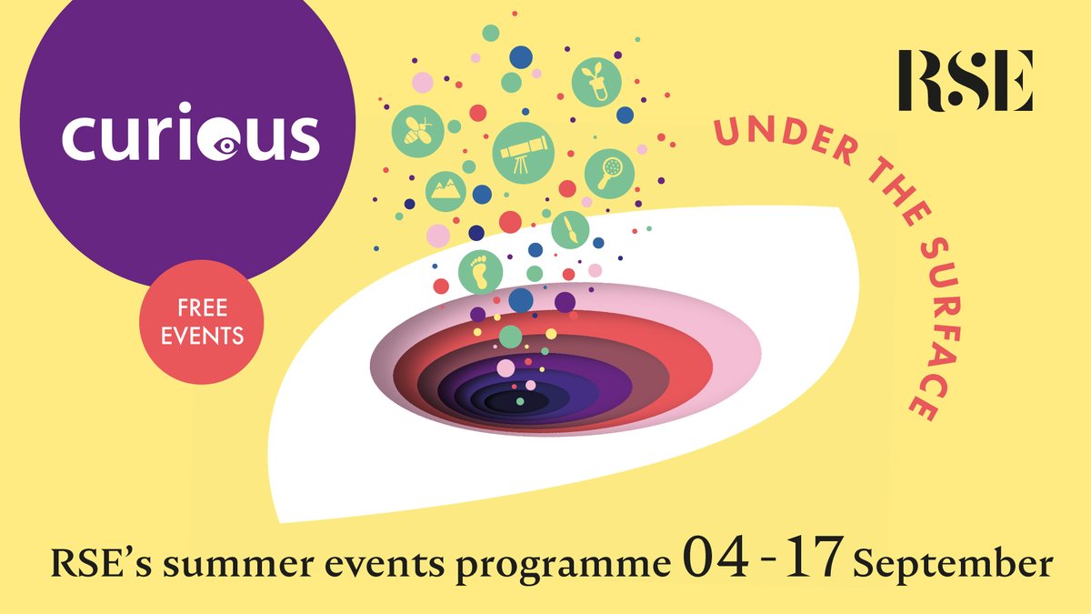 The RSE’s flagship event series, Curious, returns from 04-17 September👁️ Get under the surface with Scotland’s leading experts & join in this free celebration of extraordinary people discussing big ideas. Discover the 2023 programme here: rse-curious.com