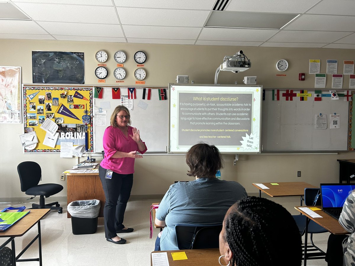 It is great to see our Cherrydale staff leading and supporting at GCSD Summer Institute.  Mrs. Glick is sharing about academic discourse with a group of district teachers.
#enjoyyourjourney #writeyourstory #allincherrydale <a href="/drjohnso2/">Debra Johnson</a>  <a href="/mcclureimpact15/">Dr. Hunter McClure</a>