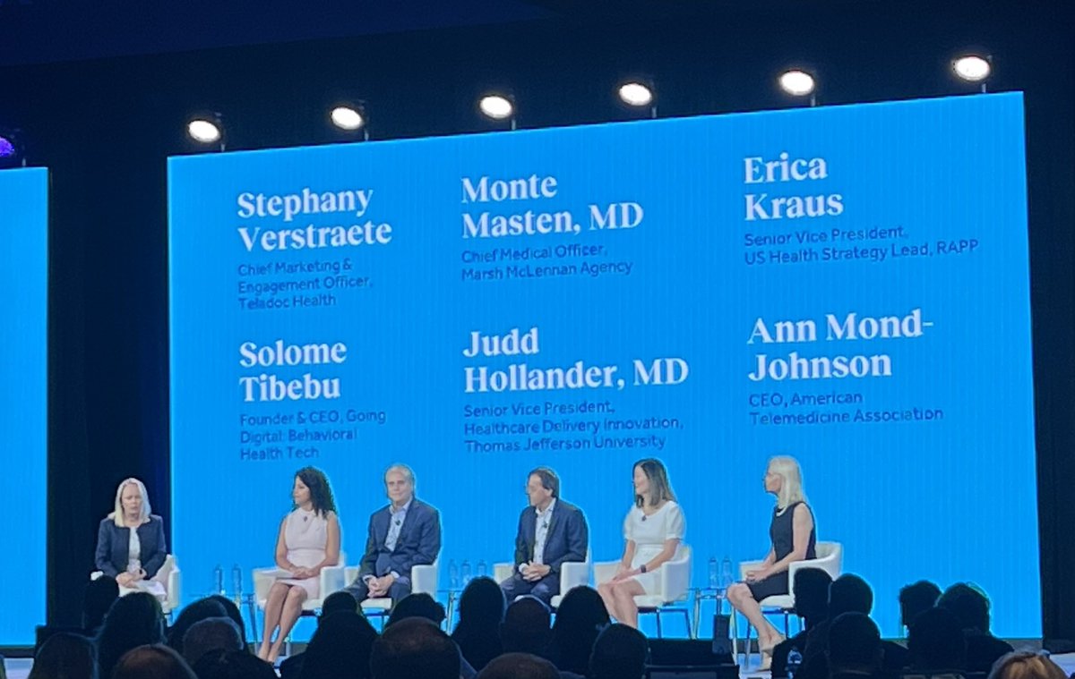 OrianaBeaudet DNP RN (@orianabeaudet) on Twitter photo Strong opening panel at #Forum2023 <a href="/JuddHollander/">Judd Hollander</a> Monte Masten MD <a href="/MarshMcLennan/">Marsh McLennan</a> <a href="/JeffersonUniv/">Thomas Jefferson University</a>, Erica Kraus, RAPP, Ann Mond Johnson, <a href="/AmericanTelemed/">American Telemed</a> & Stephany Verstraete, <a href="/TeladocHealth/">Teladoc Health</a>.
#VirtualCareForward Strong opening panel at #Forum2023 <a href="/JuddHollander/">Judd Hollander</a> Monte Masten MD <a href="/MarshMcLennan/">Marsh McLennan</a> <a href="/JeffersonUniv/">Thomas Jefferson University</a>, Erica Kraus, RAPP, Ann Mond Johnson, <a href="/AmericanTelemed/">American Telemed</a> & Stephany Verstraete, <a href="/TeladocHealth/">Teladoc Health</a>.
#VirtualCareForward