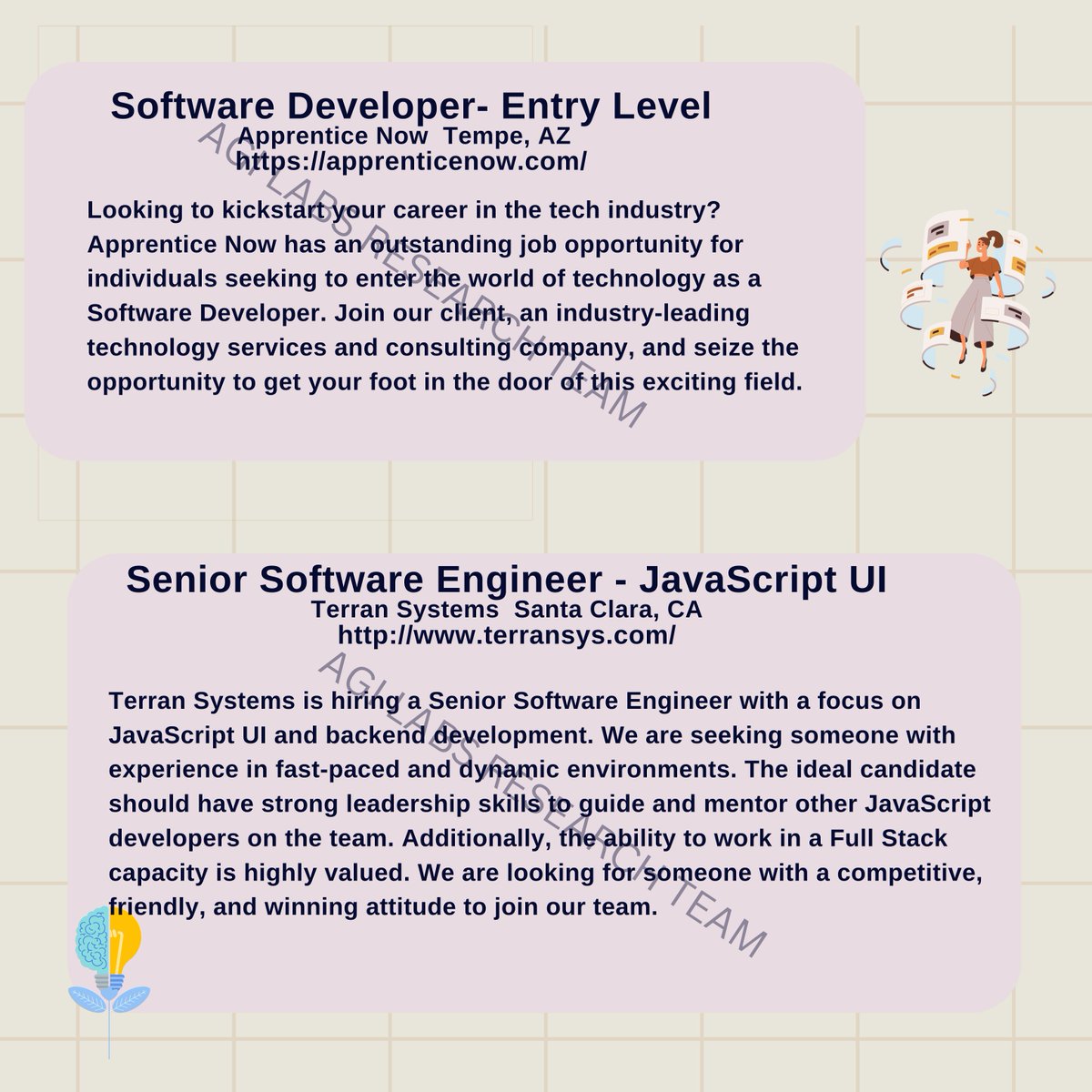 agi_labs's tweet image. Embrace the future of tech! 💡💻 Pursue roles in emerging technologies like AI, blockchain, or cloud computing. Drive innovations, solve complex problems, and be at the forefront of tech advancements. #DeveloperOpportunities #TechInnovators