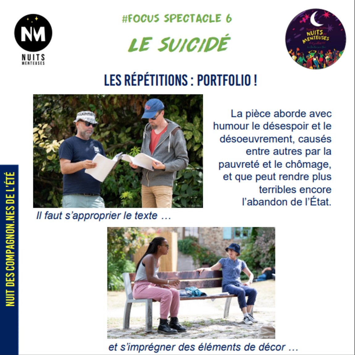 _Lementeur's tweet photo. 🧐//#Focusspectacle6 : LE SUICIDÉ//👀
C’est LE spectacle de tous les défis. Le plus angoissant à préparer. Le plus excitant à dévoiler au public aussi ! 15 comédien.nes amateur.trices sur scène après 10 jours seulement de répétitions. Ca joue ce soir, c'est gratuit et ... complet https://t.co/MDAPm09BjK