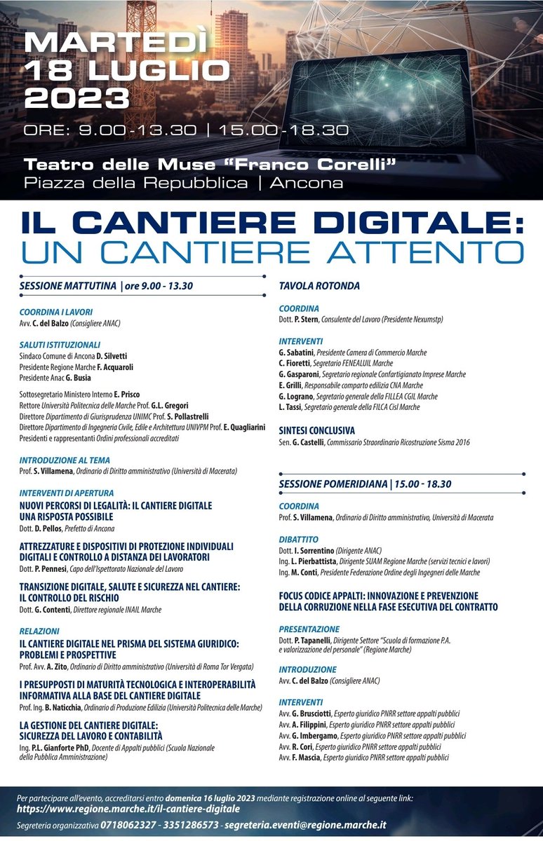 FilcaCislMarche's tweet image. Oggi il Segr Gen Luca Tassi Filca Cisl Marche ha partecipato alla Tavola Rotonda sul Cantiere Digitale con le Parti Sociali #edili organizzata da @RegioneMarcheIT e @AnacNazionale "la bilateralità #edile fattore abilitante per la digitalizzazione attraverso la formazione"