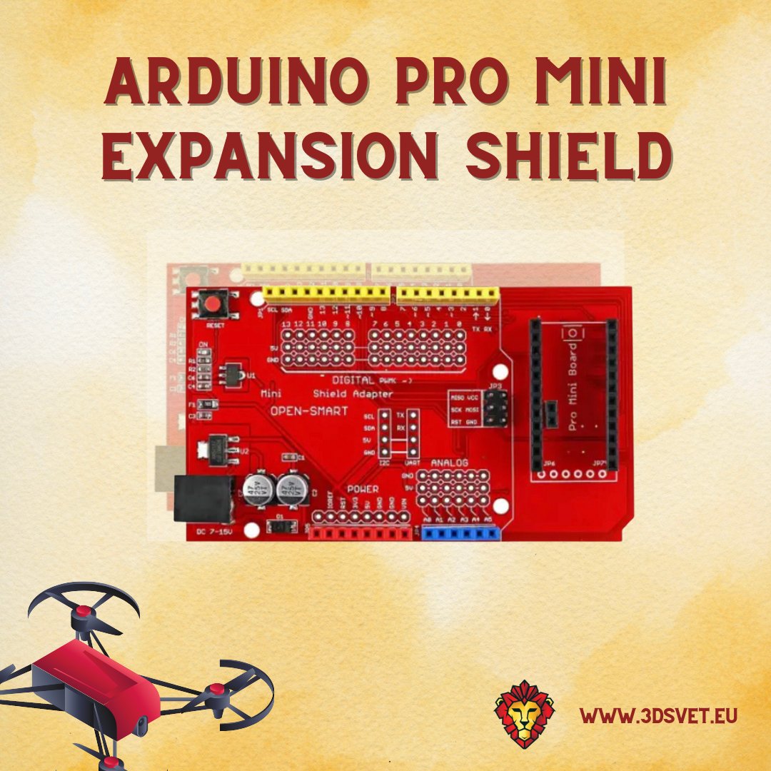 3Carp3Di3m3's tweet image. 🚀 Odklenite polni potencial vašega Arduino Pro Mini z našo razširitveno ploščo! 🛡️ Enostavno dodajte dodatno funkcionalnost in komponente k svojim projektom ter jih dvignite na višjo raven. 🌟 #3Dsvet #ArduinoProMini 

🔗 3dsvet.eu/izdelek/arduin…