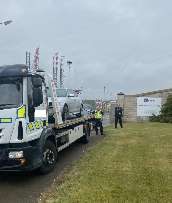 ClevelandPolice's tweet image. Harbour Police have seized a vehicle for no insurance. 

In a separate incident, a driver was arrested on suspicion of driving under the influence of alcohol. 

#OpArtemis