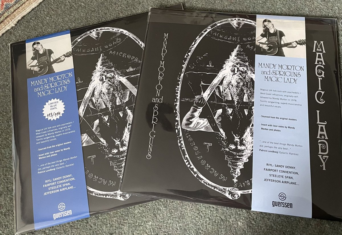 Icloudmandy's tweet photo. Two lovely new vinyl editions of #MagicLady including a limited blue vinyl. Thank you @GuerssenRecords for a great addition to my archives. X https://t.co/Im6pvED65e