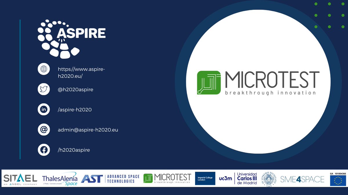 Shout out to Microtest, our partner in the ASPIRE project! 🙌 With their experience in 𝗮𝗱𝘃𝗮𝗻𝗰𝗲𝗱 𝗲𝗹𝗲𝗰𝘁𝗿𝗼𝗻𝗶𝗰𝘀 𝗮𝗻𝗱 𝗺𝗶𝗰𝗿𝗼𝗲𝗹𝗲𝗰𝘁𝗿𝗼𝗻𝗶𝗰𝘀 ⚡ , they're crucial to the development of our High Power Electric Propulsion System. 🚀 Stay tuned! 🌌