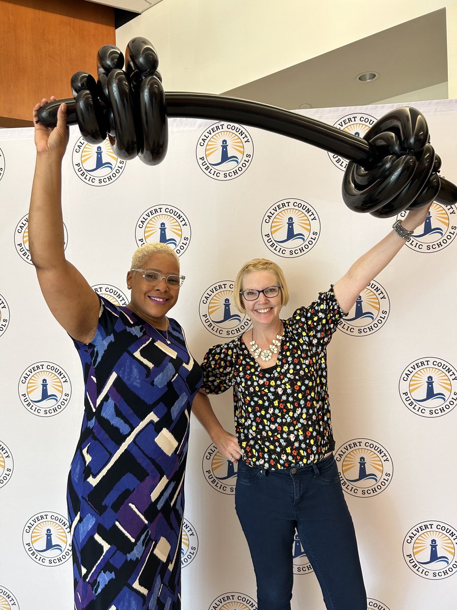 Ms. Williams and Ms. Rudzinski are ready to exceed the bar at CCPS summer training to learn, grow, and become better leaders!!#ccpsraisethebar
