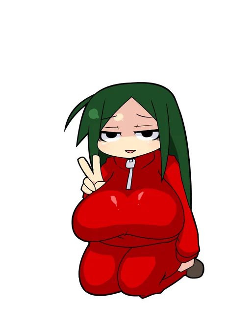 オリキャラ復刻。 重力に負けたような潰れ顔&長乳&下半身デブで常にじべたにいる 立ち上がるとちょっと背が高い 約十年前に描いたキャラ