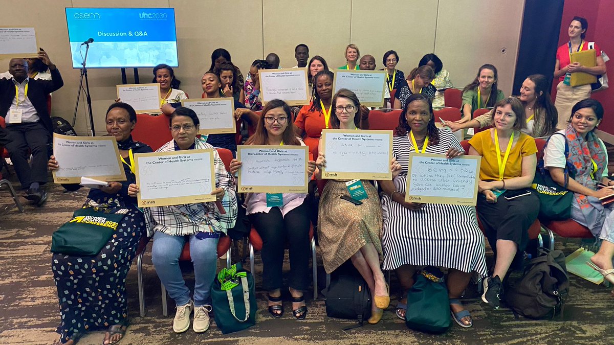 Women and Girls at the Center of #Health Systems means:
✅SRHR for women of all ages
✅Accessible and affordable health
...
Read more👉Powerful responses from the audience of #WD2023 side-event "Universal Health Coverage for Gender Equality: Lessons from Civil Society"