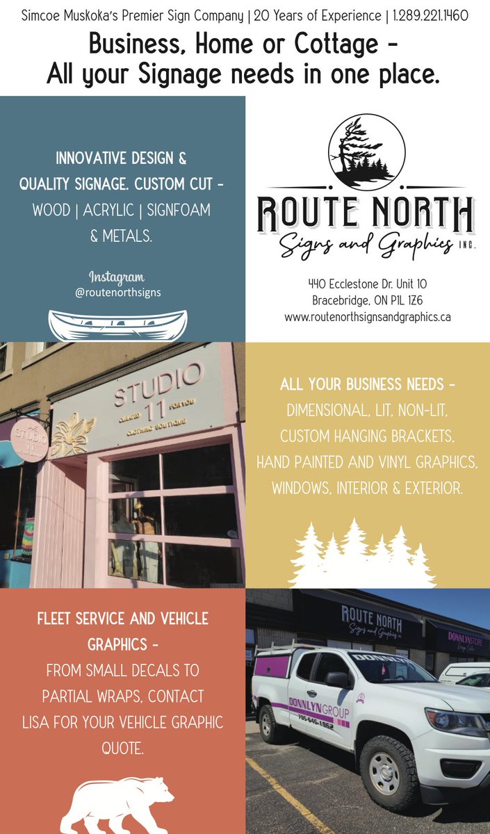 Simcoe Muskoka's Premier Sign Company - Route North Signs and Graphics Inc. - mailchi.mp/bracebridgecha…