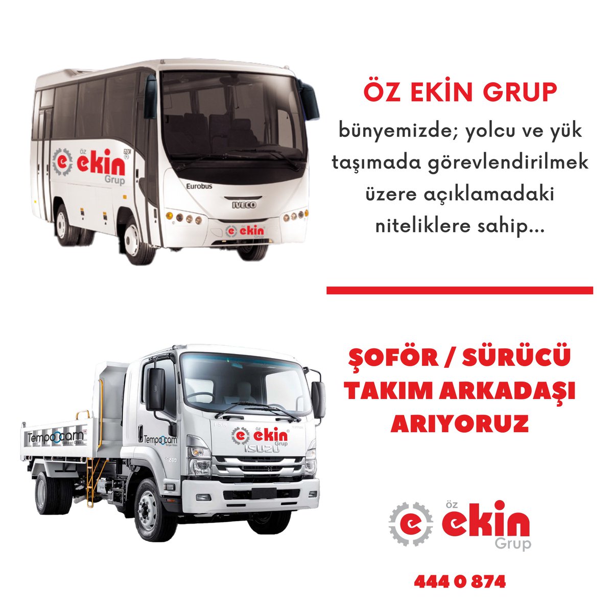 ozekingrup's tweet photo. #ÖzEkinGrup bünyesinde; yolcu ve yük taşımada görevlendirilmek üzere ilandaki niteliklere sahip “#Şoför” takım arkadaşları arıyoruz.
Başvuru:
https://t.co/2xqvu9intl
📞 444 0 874
#ÖzEkinGrup #ik #ilan #personel #ilanlar #işilanı #meslek #şoför #sofor #sürücü #surucu #malatya https://t.co/Lj1cTgC8LZ