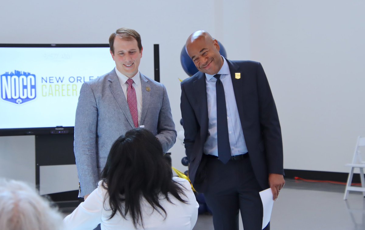 VoteOlin's tweet photo. Last week I was able to speak @ the ribbon cutting for the N.O. Career Center. This facility is a $35 million investment in Career &amp; Tech Ed for @NOLAPSchools students. 

Students graduate from @followNOCC w/ certifications in engineering, health, &amp; building trades to name a few. https://t.co/F45xhdnDK0
