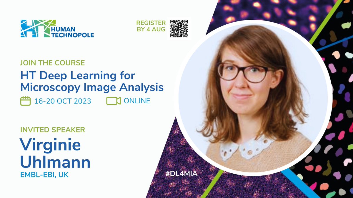 humantechnopole's tweet photo. Virginie Uhlmann @VirginieUhlmann is Research Group Leader at @emblebi. She focuses on approaches to quantify, describe, and model biological objects in #microscopy #bioimages.
Register for the #DL4MIA course here by 4 Aug π https://t.co/DZxW9RJQIj! https://t.co/cfD4nRjN0A