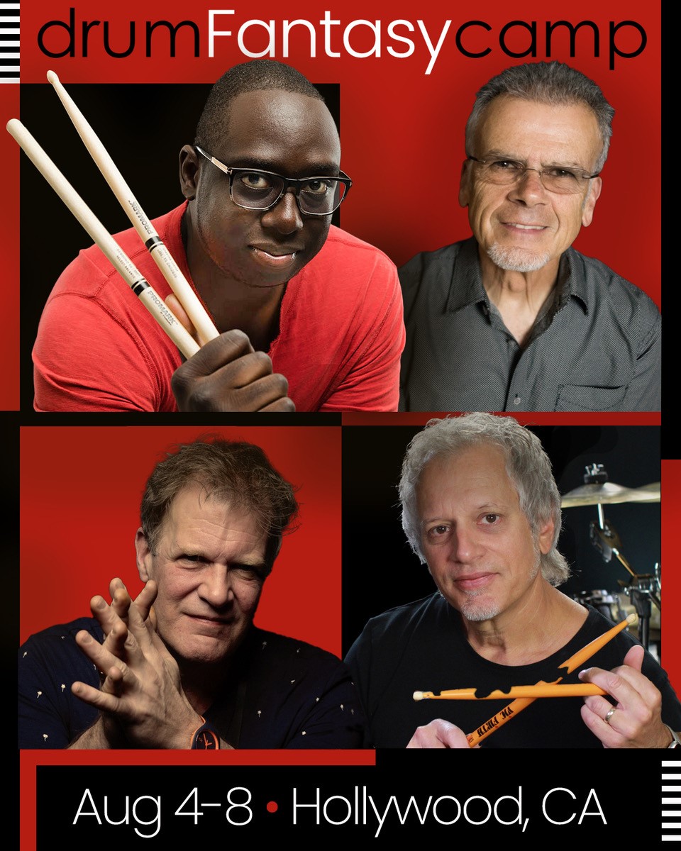 Where else do you get these four amazing musicians in one place? <a href="/drumfantasycamp/">Drum Fantasy Camp</a> #plus your backing band is <a href="/chrissipoland/">Chrissi Poland</a> <a href="/hagarbenari/">Hagar Ben-Ari</a> #stumindeman. 
#drumfantasycamp Where all your dreams come true.