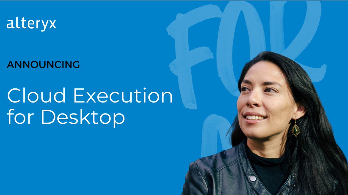 alteryx's tweet image. Our new cloud-connected capability, Cloud Execution for Desktop, lets you run and execute workflows built in Designer desktop with the Alteryx Analytics Cloud!

☁️ Watch this overview by Product Evangelism Director Joshua Burkhow: youtu.be/7RQ16RHJ6FI

#AnalyticsCloud