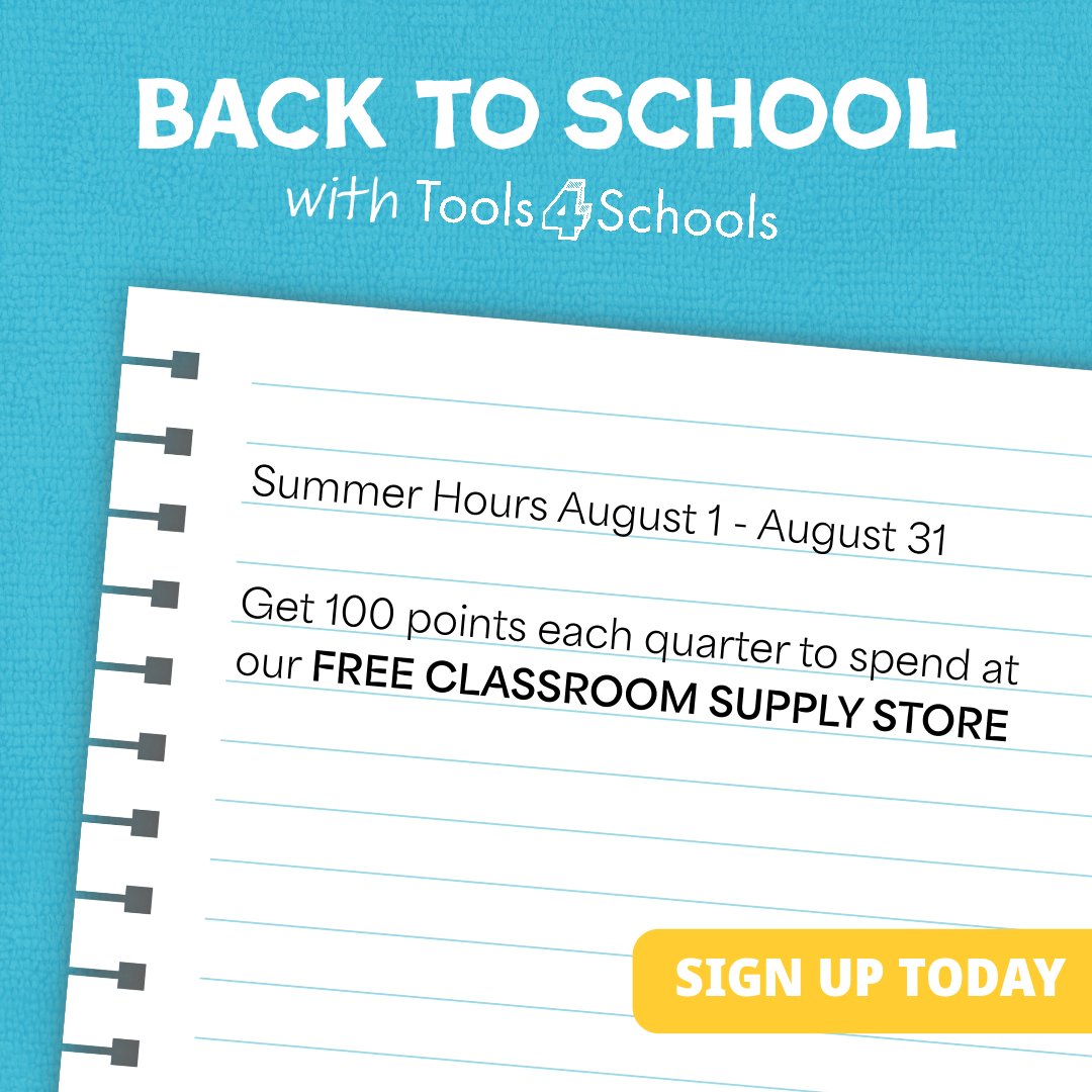 Are you or someone you know a Wake County Public School System teacher gearing up for the school year? Sign up for #Tools4Schools FREE CLASSROOM SUPPLY STORE!!! 

We will have extended hours all month of August, so make sure to swing by! 

teachersfreestore.com/Raleigh/ttlogi…