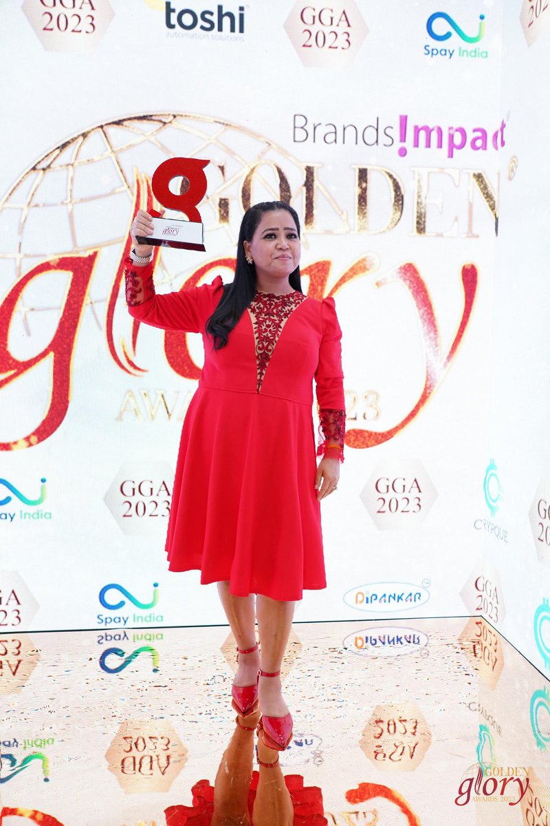 brands_impact's tweet photo. @bhartisinghteam awarded as the "Laughter Queen of the Decade" at the Bollywood Edition of Golden Glory Awards 2023 presented by Brands Impact✨🔥 
.
.
.
.
@_AnkitaSingh @AmolMonga 

#goldengloryawards2023 #gga2023 #brandsimpact https://t.co/ZSsq6UXQus