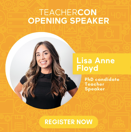 Excited to have 💥<a href="/lisaannefloyd/">Lisa Anne Floyd</a>💥 as the opening speaker at #TeacherCon2023 on Aug. 22! She is passionate about #STEM &amp; is a Ph.D. candidate in teacher ed. at <a href="/WesternU/">Western University</a> where she also teaches. Don't miss her speech! teachercon.ca

<a href="/learningcode/">Canada Learning Code</a> | <a href="/ISED_CA/">ISED</a> | <a href="/amazonca/">Amazon Canada</a>