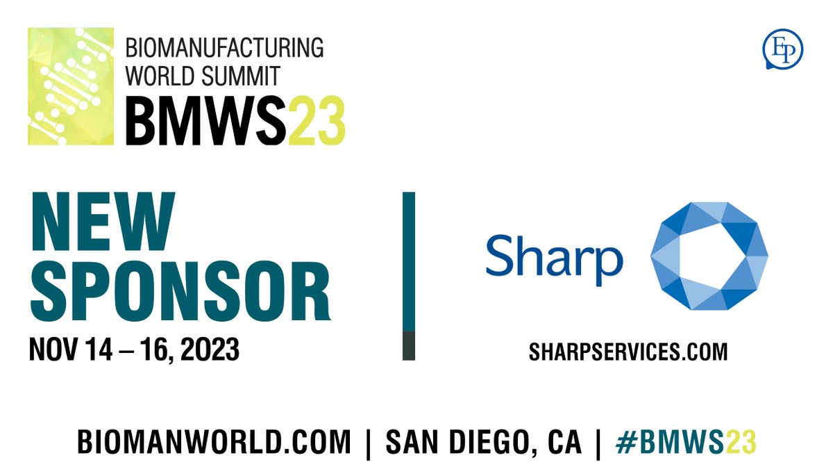 BMWS by Executive Platforms (@ep_bioman) on Twitter photo Thank you <a href="/Sharp_Services/">Sharp Services</a> for being a valued partner of #BMWS23!
We're looking forward to seeing the team this November in San Diego ✈️
#BMWS #bioman #biomanufacturing Thank you <a href="/Sharp_Services/">Sharp Services</a> for being a valued partner of #BMWS23!
We're looking forward to seeing the team this November in San Diego ✈️
#BMWS #bioman #biomanufacturing