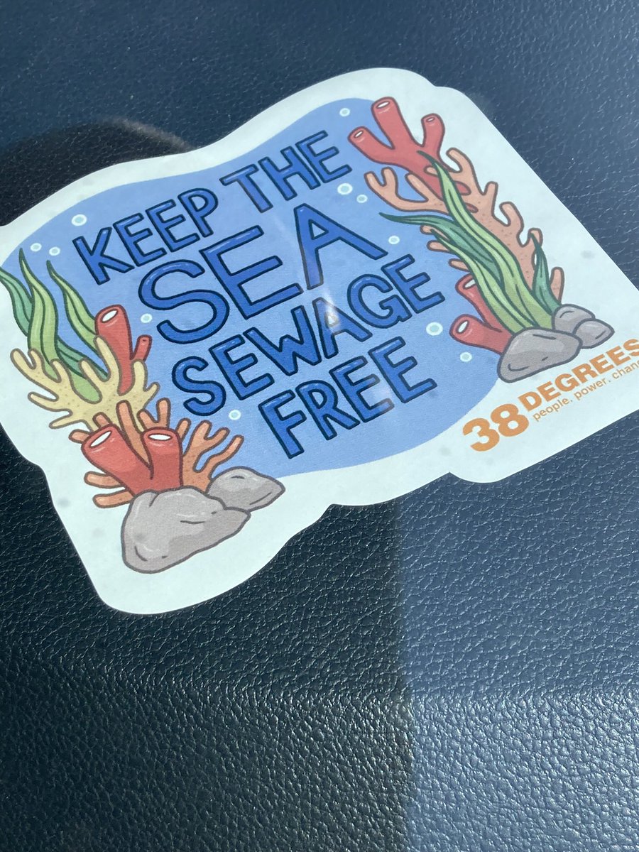 #StopTheSewage @38degrees 

Our car has the sticker!