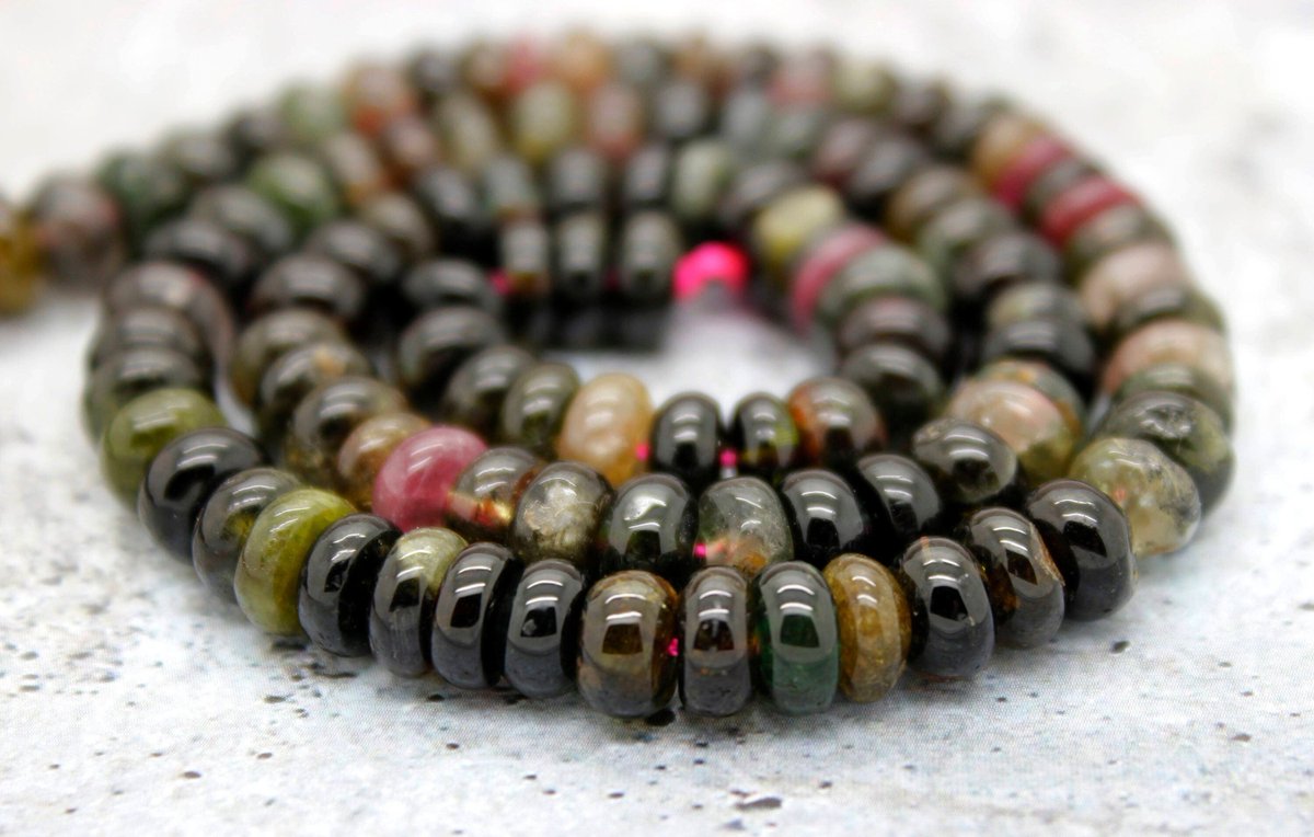 Excited to share the latest addition to my #etsy shop: Natural Tourmaline, Multicolor Rainbow Tourmaline Rondelle Smooth Loose Natural Gemstone Beads - 3mm x 5mm - PG67 etsy.me/46NpQhr #rainbow #black #no #beading #tourmaline #rondellebeads #multicolorgemstone