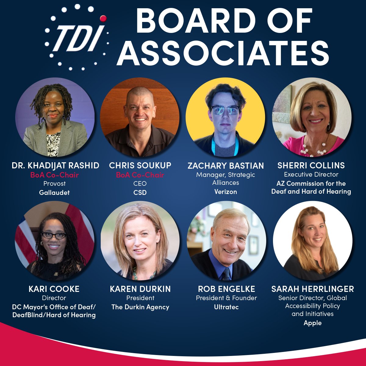 TDIforAccess's tweet photo. As we prepare for our upcoming meeting on July 26, we are thrilled to introduce you to the exceptional individuals who will serve on TDI’s first-ever esteemed Board of Associates. 🌟
#TdiBoardOfAssociates #TdiForAccess #TDIConf23 #TDIConf2023 #TDI https://t.co/yTG87h9bmm