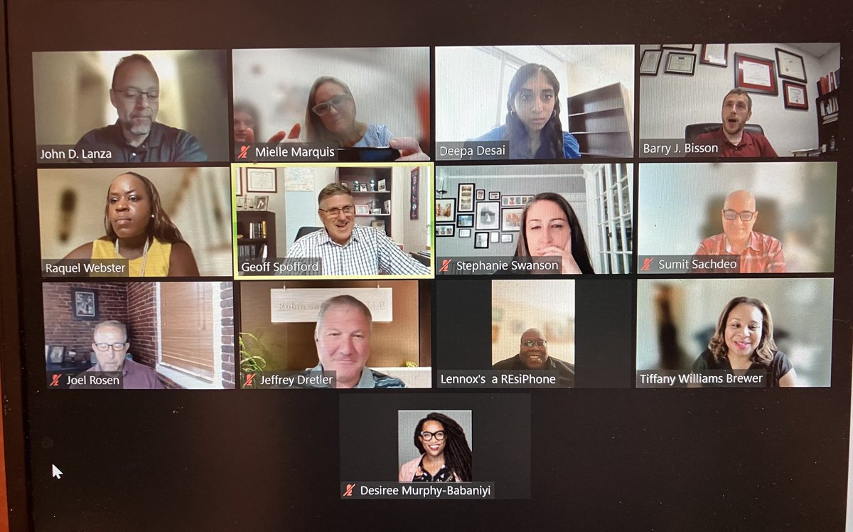 Your ⁦<a href="/NUSL/">NortheasternLaw</a>⁩ Alumni/ae Board Retreat, planning for the 23-24 year! Barry Bisson is this year’s Board President!