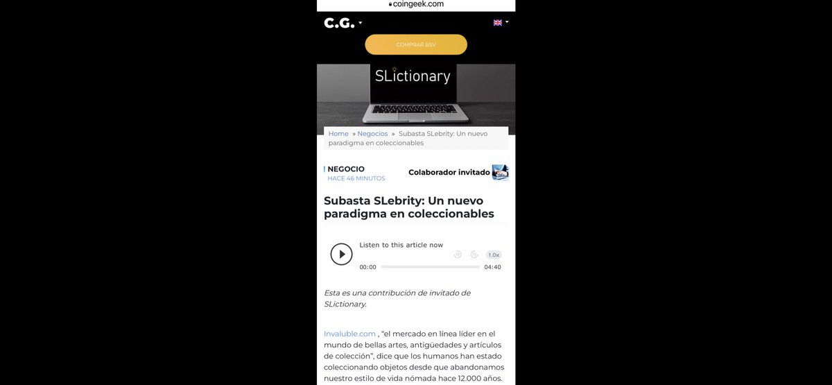 BlogueroDigital's tweet photo. 𝐒𝐋𝐞𝐛𝐫𝐢𝐭𝐲 𝐀𝐮𝐜𝐭𝐢𝐨𝐧: 𝐔𝐧 𝐧𝐮𝐞𝐯𝐨 𝐩𝐚𝐫𝐚𝐝𝐢𝐠𝐦𝐚 𝐞𝐧 𝐜𝐨𝐥𝐞𝐜𝐜𝐢𝐨𝐧𝐚𝐛𝐥𝐞𝐬
ℹ️https://t.co/VJlvtbtAi0⬅️⬇️
#SLictionary (diccionario de autoaprendizaje), es una nueva empresa que utiliza #Bitcoin para crear el primer diccionario #Web3 del mundo, ha creado una plataforma en la que cualquiera puede tokenizar su definición de una palabra en una salida de transacción de Bitcoin conocida como token #SLicDef. Los creadores de tokens SLicDef son dueños de sus tokens y pueden obtener ingresos de los usuarios de Web3 a quienes les gustan. También pueden vender sus tokens SLicDef o canjearlos por los satoshis en los que están inscritos.
@SLictionary ve un gran valor potencial en recopilar y poseer #NFT SLicDef únicos creados por figuras destacadas. La compañía ha creado una página para subastar los tokens en su plataforma conocida como #SLebrityAuction (una obra de teatro con el nombre del diccionario). Los tokens SLicDef incluyen definiciones, una oración, una etimología, una imagen o un GIF animado y una grabación de audio de la voz de la persona destacada que pronuncia la palabra.