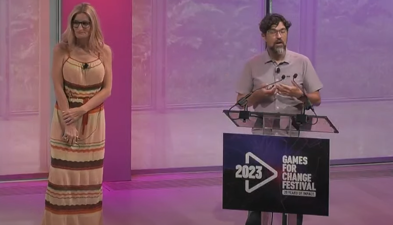 Logged in just in time to catch the @ksquire and Constance Steinkuhler :) Always a treat #g4c2024 #g4c @g4c Game on!