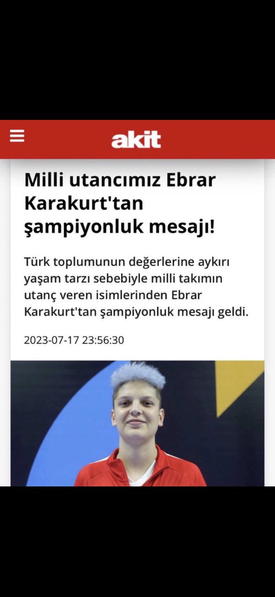 Dünya 1. olmuş bir takım oyuncusunun, kişisel haklarına, hayatına, orasına burasına takılan laf söyleyen insanlar gelmiş burada haber diye bu paragrafı yazıyor! Asıl ben sizin gibi vicdan yoksunlarından utanıyorum. Ayıptır yahu!  Gurur duyuyoruz kızlarımızla, sonuna kadar da