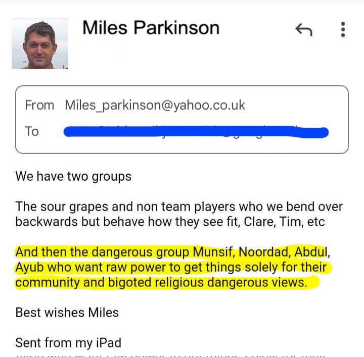 Spotted. The former council leader who oversaw “a bullying, vile, toxic culture” has just walked into a meeting together with the former Tory council leader Peter Britcliffe. 25 years between them. Perhaps they’re swapping notes on how they ruined Hyndburn?