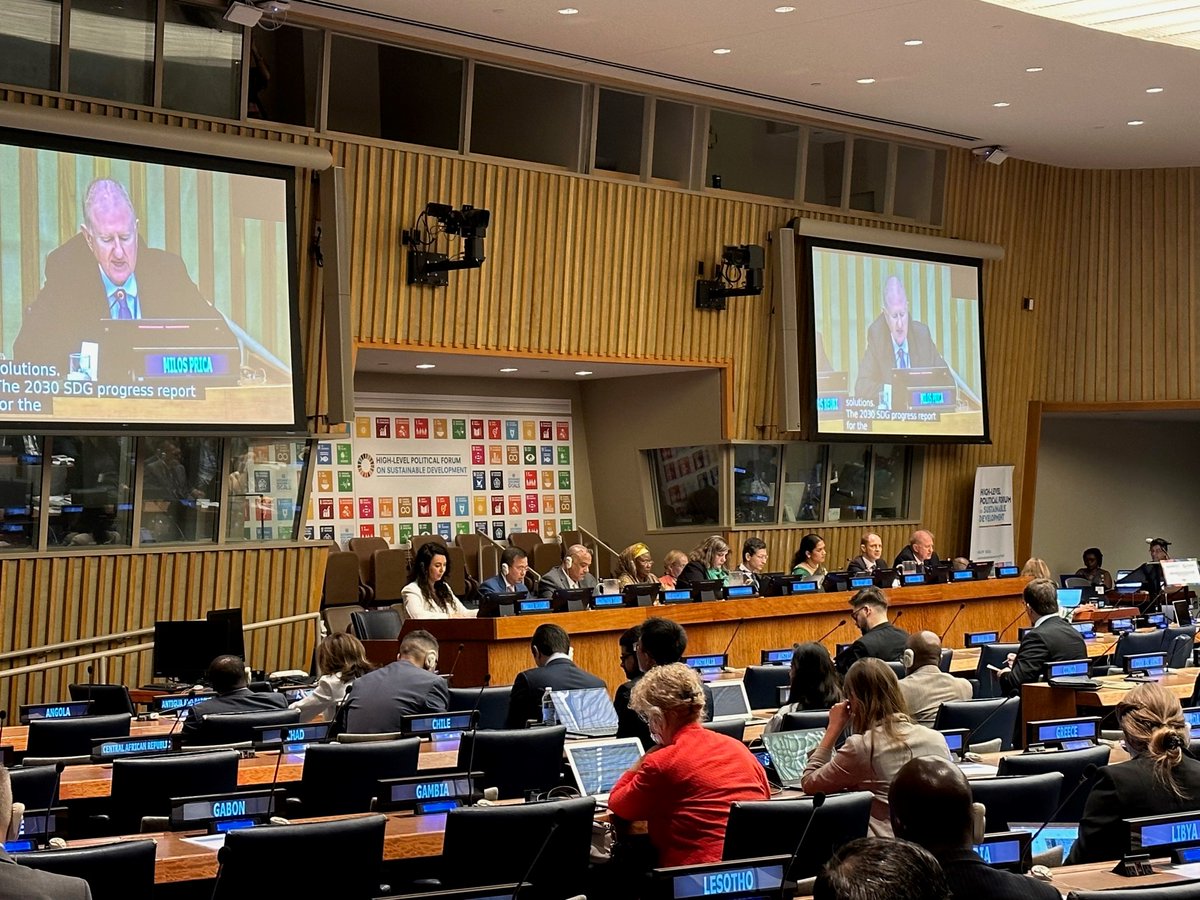 'Regional cooperation remains essential. The challenges of today stretch far beyond borders and can only be tackled by joint efforts' #RFSD2023 Co-Chairs from 🇧🇦🇨🇭share key messages from the @UNECE Region with high-level representatives from all🌍regions at #HLPF #GlobalGoals