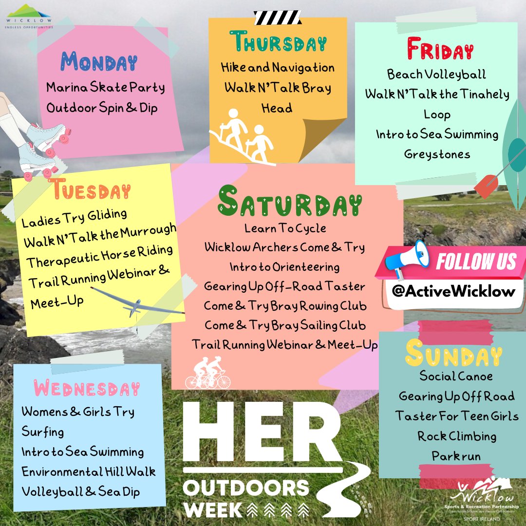 Attention!! Our Her Wicklow, Her Outdoors full schedule of events (with links to book) is about drop tomorrow. Get 24-Hour VIP access to book onto any of our events. Sign up for our newsletter here @wicklowcoco #ActiveWicklow #HerOutdoors @visitwicklow @hermoves #Wicklow #Bray