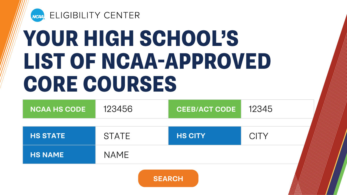 Stay on track by checking that your courses are on your high school’s <a href="/NCAA/">NCAA</a>-approved core course list before you take them.

➡️ on.ncaa.com/CCL