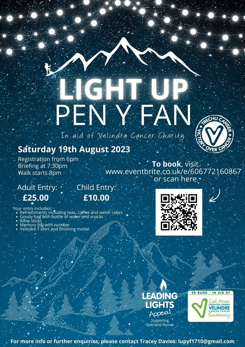 WelshTwinkletoe's tweet photo. Why not sign up to one of these lovely events in Aid of Velindre Cancer Centre... do something positive today ✨️ an achievable total of £50.00 to raise. We are walking 2 mountains in Kenya next year every, penny raised will go directly to the Specialist Nurses at Velindre 💚💙 https://t.co/qtAf8NlvOu