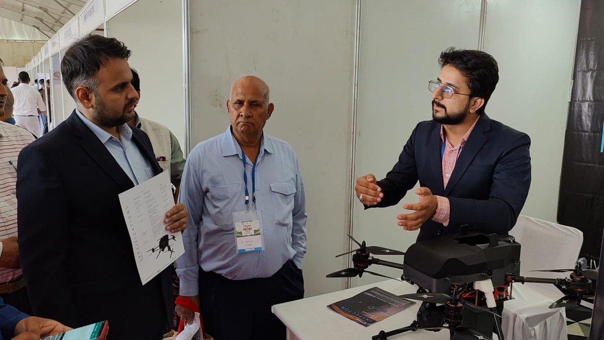 enordco's tweet photo. Grateful to showcase our #AI-driven #drone technology at Himachal Drone Conclave by Govt. of HP &amp; @ficci_india. 
Connecting with Mr. @gbutail was delightful as we explored transformative possibilities. With our motto "Creating Ease," we revolutionize sectors. 
#Enord #autonomy https://t.co/ttcsm13Boo