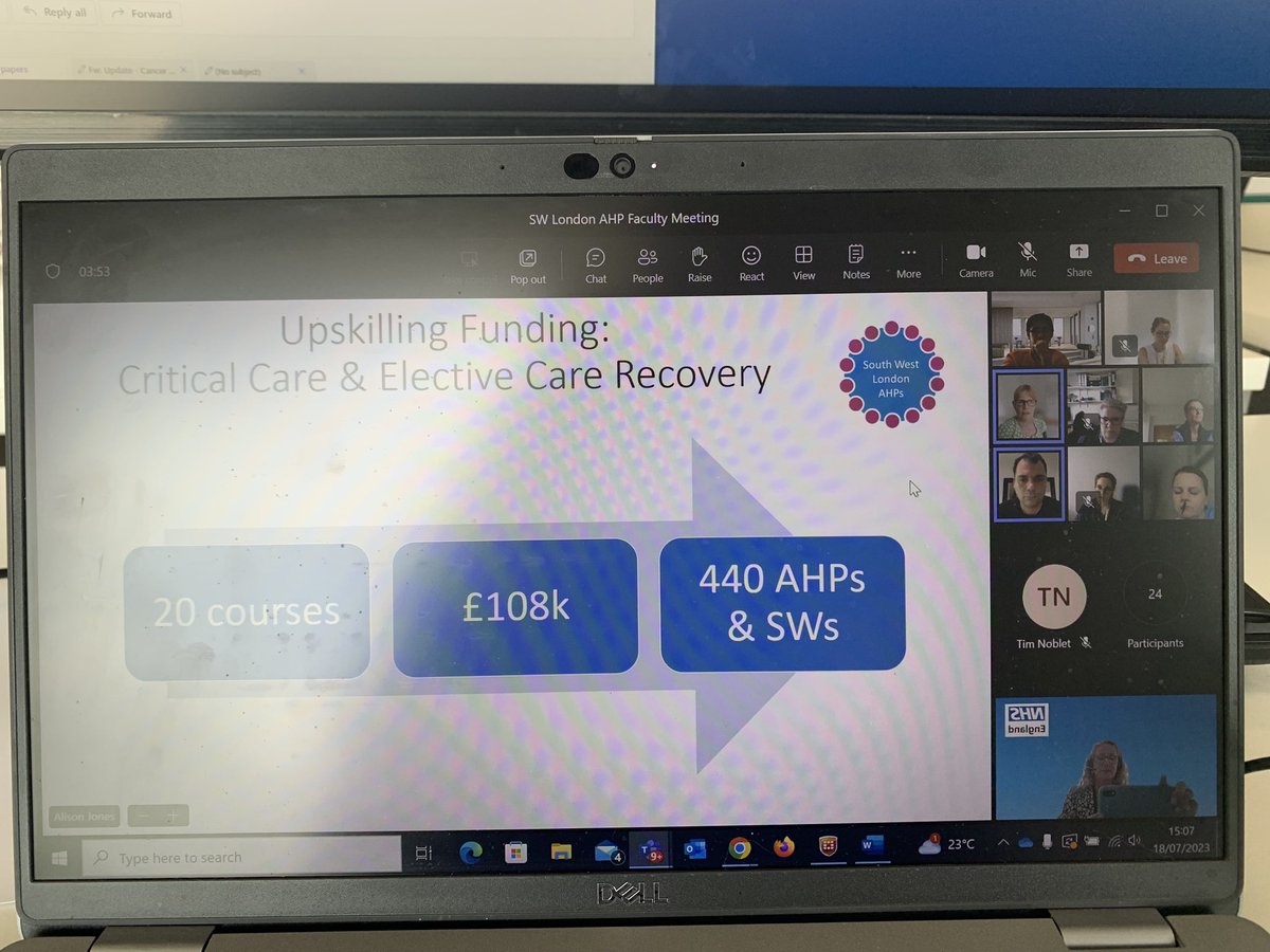 Our southwest @londonahps AHP Faculty have upskilled over 440 AHPs and support workers with the @NHSHEE_LDN elective recovery & critical care upskilling funding! 👏🤩🤗