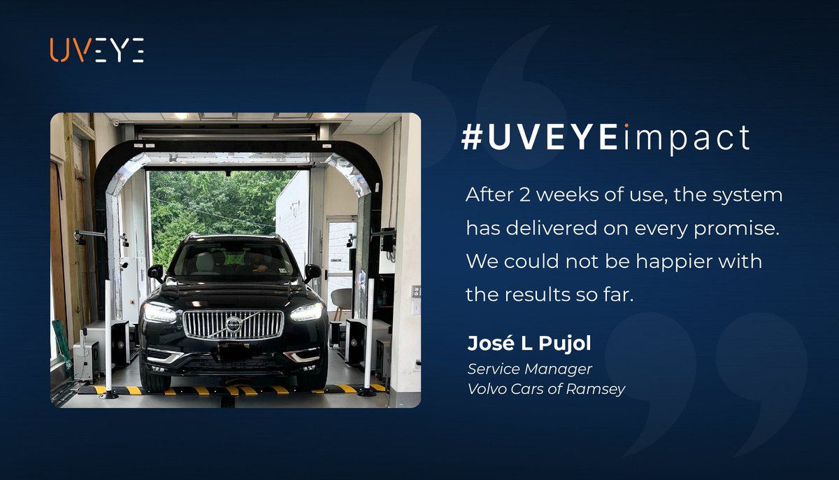 teamuveye's tweet image. @RamseyVolvoNJ has seen an enhancement in their #servicelane just TWO WEEKS after installing a UVeye system. Schedule a demo today at uveye.com to see the results for yourself!