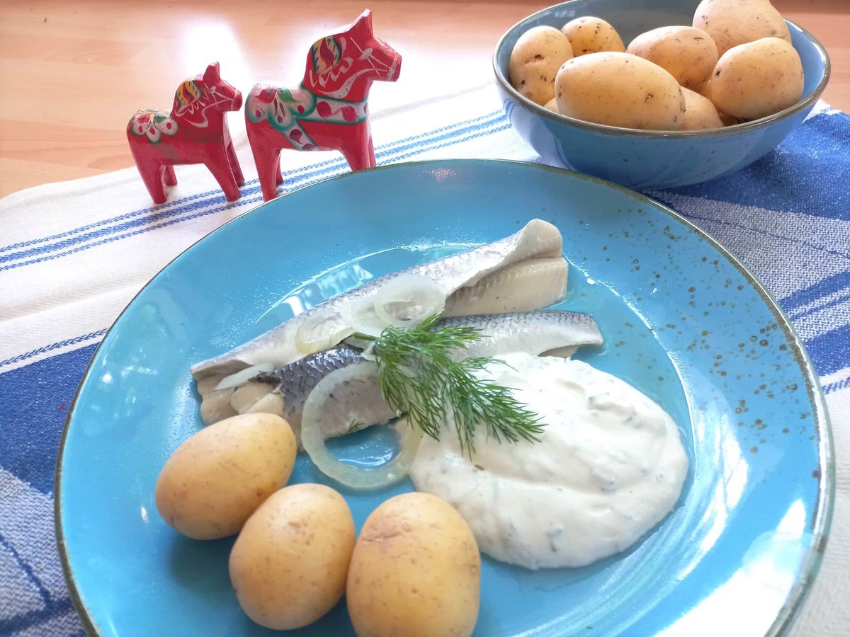 susanne_aust's tweet photo. #Schweden_Woche im Twitter-Kochbuch! 🇸🇪
Ein schönes Sommergericht sind die eingelegten
#Heringe mit Dill-Sahne.
Die Zubereitung ist denkbar einfach und lässt sich auf vielerlei Arten abwandeln. 🙂🧵 https://t.co/EslKXdn4nm