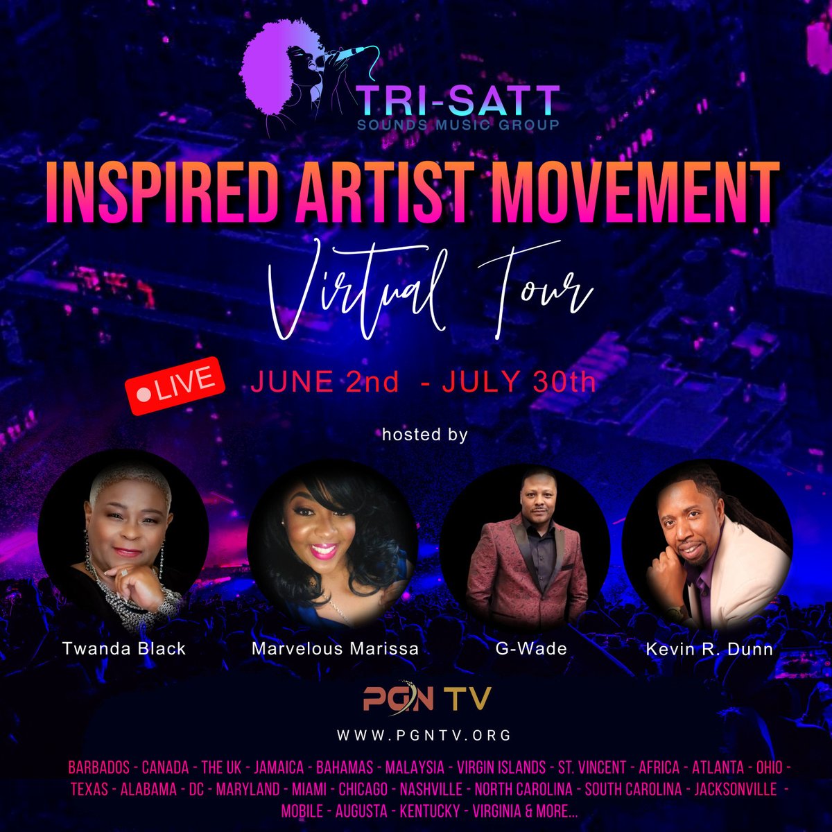 JoinTimaNow's tweet photo. VIRTUAL TOUR COMING TO YOUR FAVORITE STREAMING CHANNEL SOON

Roku, AppleTV, Amazon Fire TV, IOS/Android Mobile 
Apps, CrossTV,
 PGNtv Web App https://t.co/pdI6FB5ICB

#IAM
#IAMinspiredartistsmovementtour
#PGNetworkPromotions
#pgntv https://t.co/ZS93iav0eQ