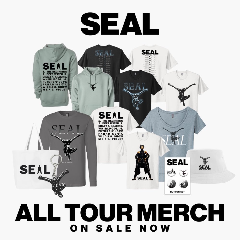 Seal Tour merch is now available! seal.manheadmerch.com