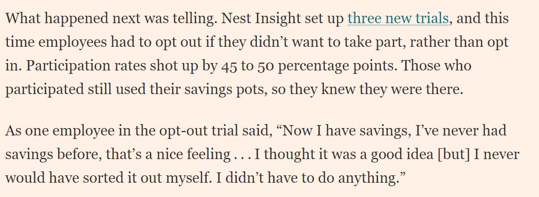 22 per cent of adults in the UK have less than £100 in savings. What if people could auto-save a "rainy day fund" through deductions from their monthly salary? Some interesting trials in the UK suggest it could be a v powerful intervention. ft.com/content/4a5795…