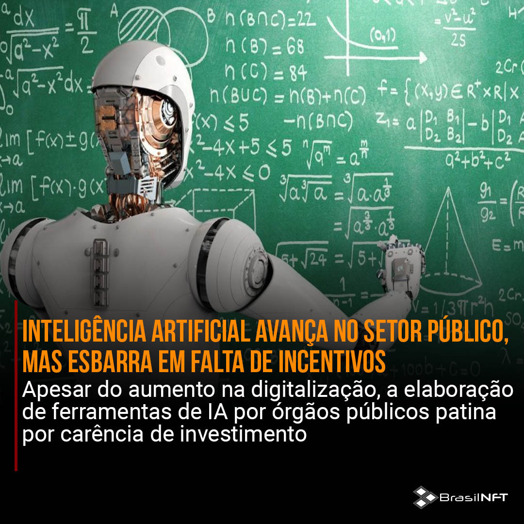 Inteligência artificial avança no setor público, mas esbarra em falta de incentivos. Leia a matéria completa em nosso site. brasilnft.art.br #brasilnft #blockchain #nft #metaverso #web3.0 #IA #AI