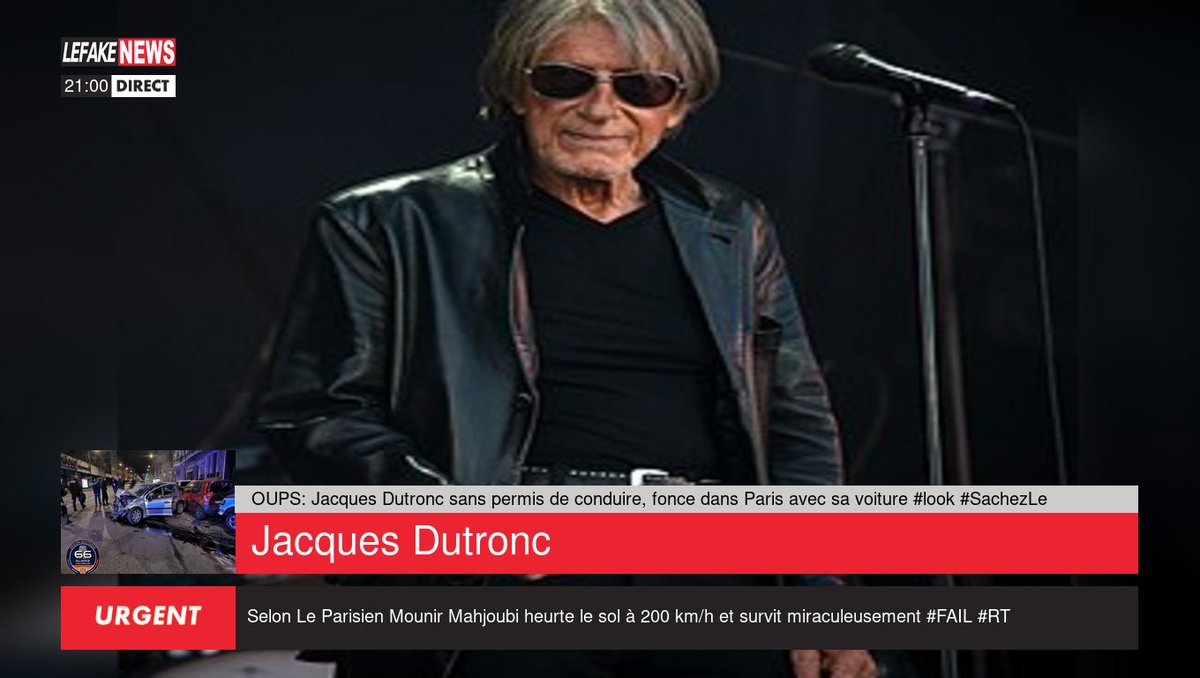 ✏️ OUPS: Jacques Dutronc sans permis de conduire, fonce dans Paris avec sa voiture #look #SachezLe